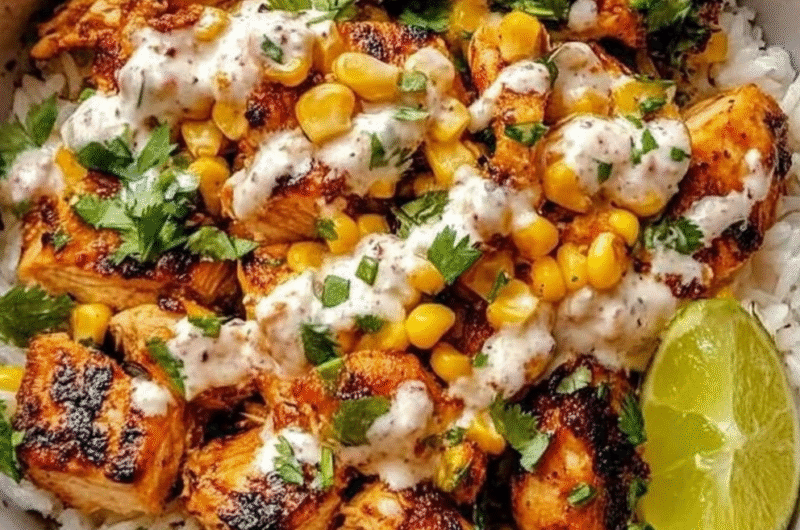 Street Corn Chicken Rice Bowl | Flavor-Packed & Easy