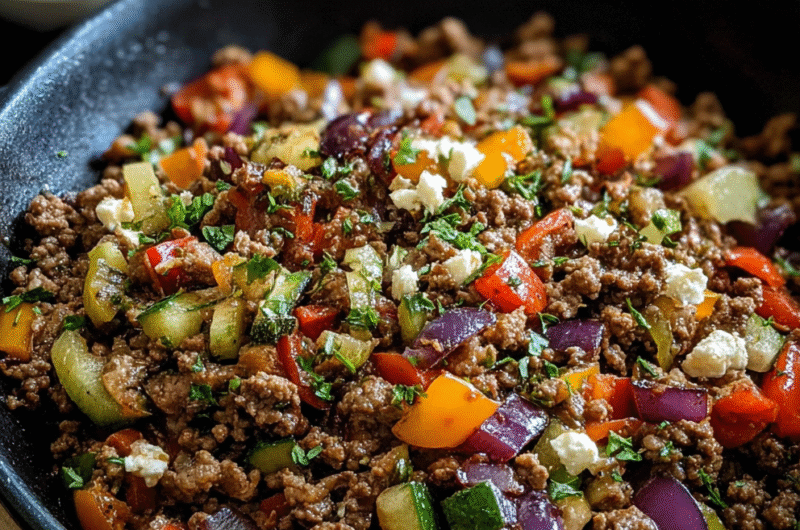 Mediterranean Ground Beef Stir Fry: Quick & Flavorful Dinner